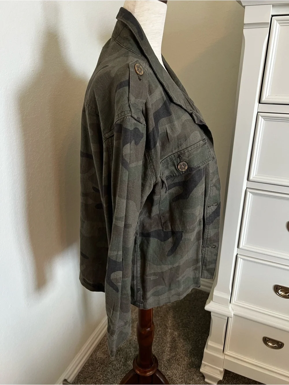 NWOT Time and Tru Olive Green Camo Utility Jacket - Picture 6 of 10